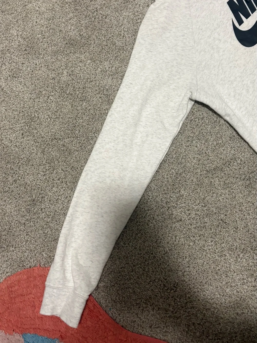 Nike Kids Light Gray Sweatpants with Black Logo